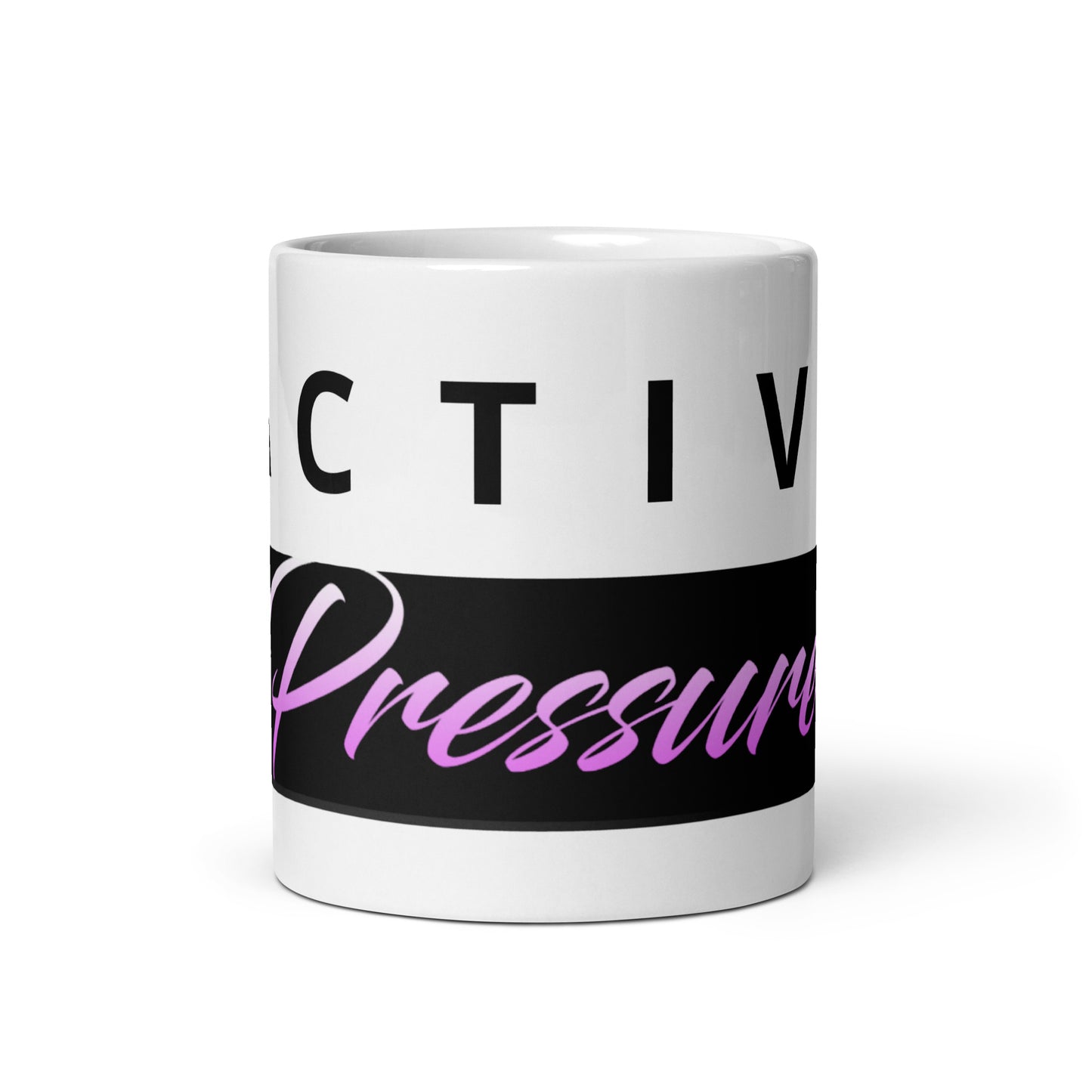 White glossy mug