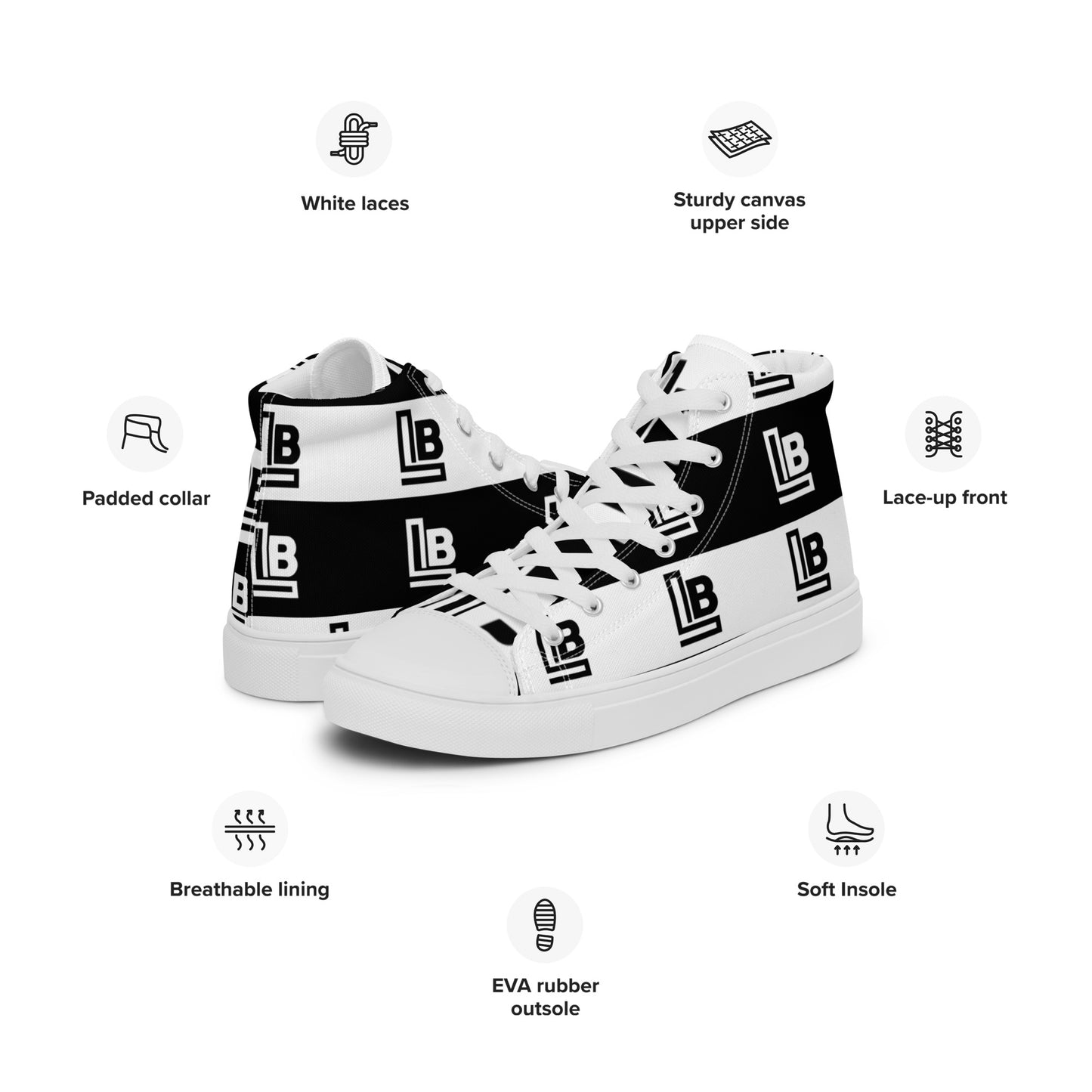 Women’s high top canvas shoes