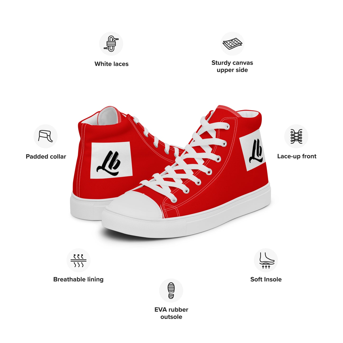 Women’s high top canvas shoes