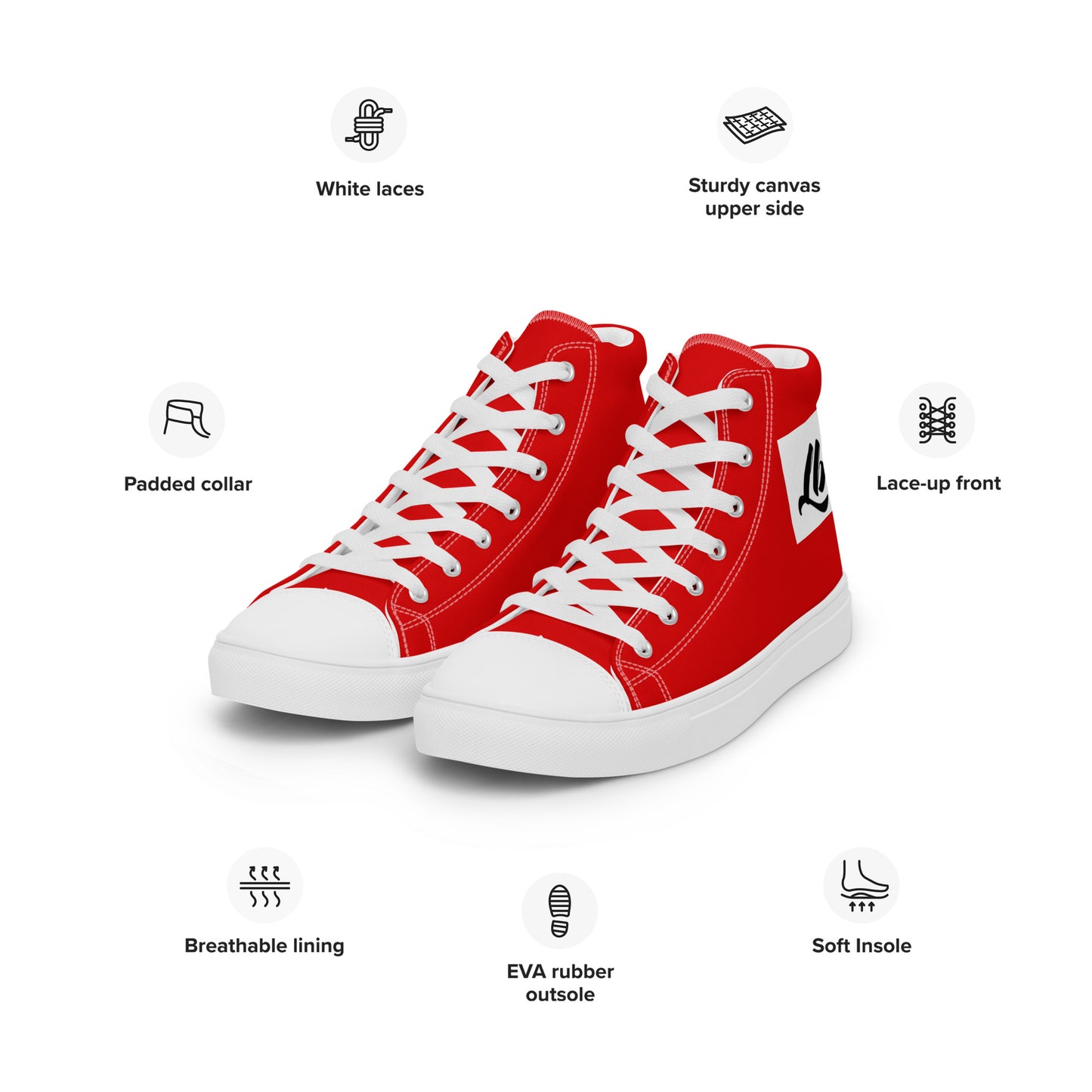 Women’s high top canvas shoes