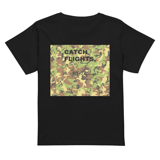 Feelings not flightsWomen’s high-waisted t-shirt