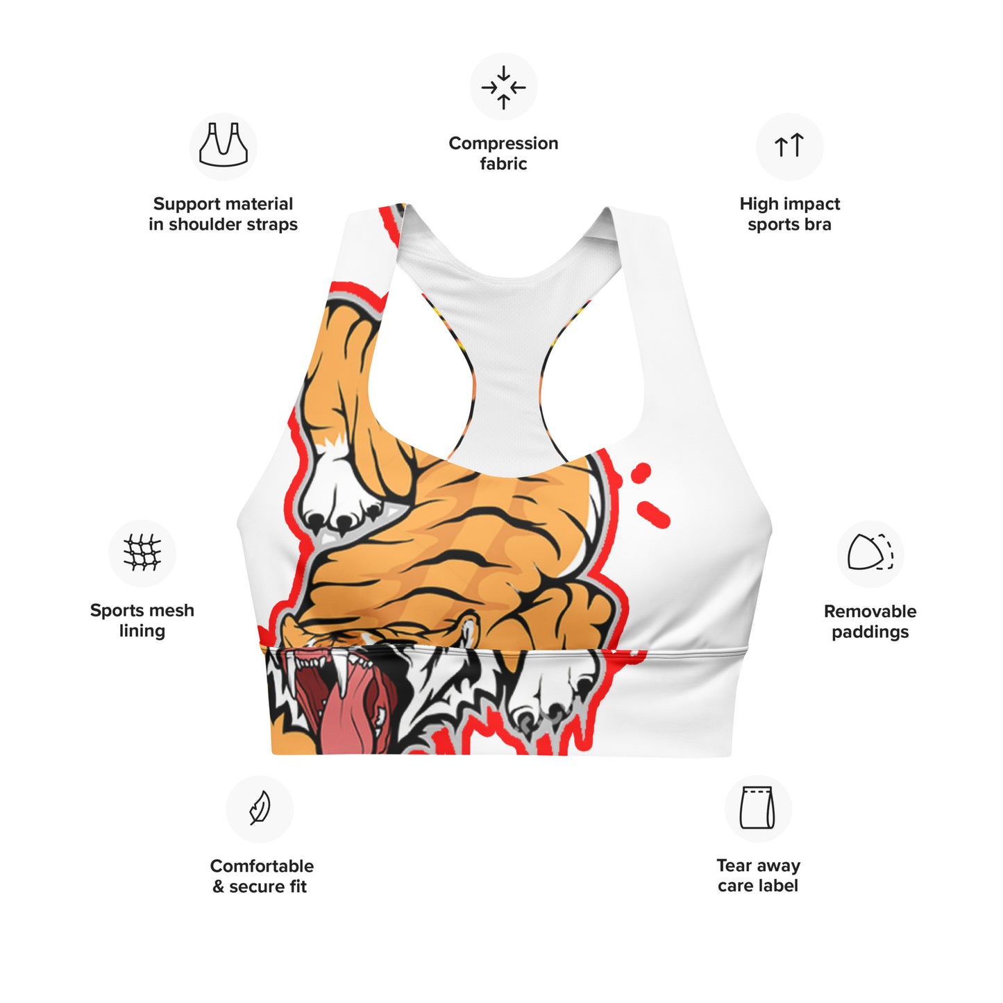 Longline sports bra