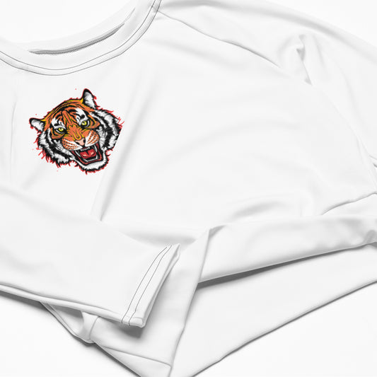 Recycled long-sleeve crop top