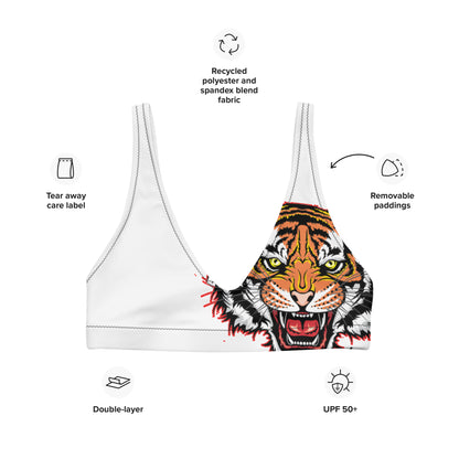 Recycled padded bikini top
