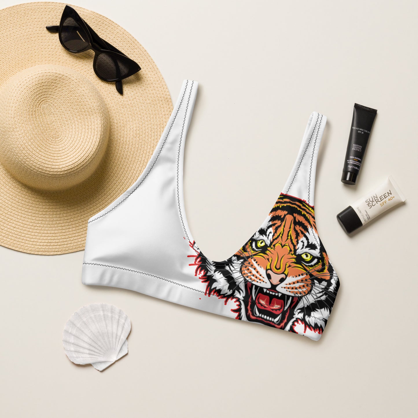 Recycled padded bikini top