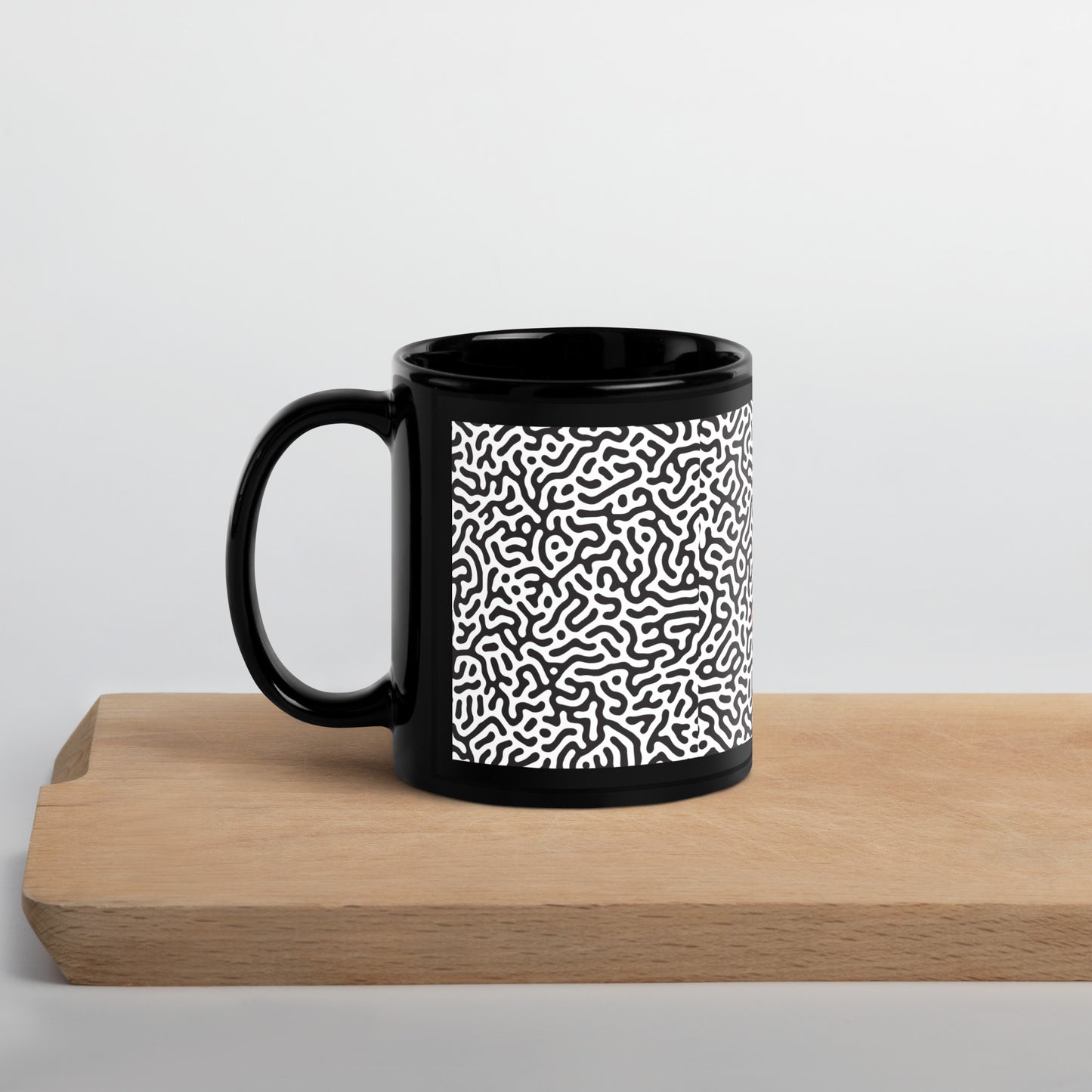 Black Glossy Mug tiger