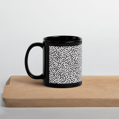 Black Glossy Mug tiger