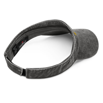 Denim visor flamingo