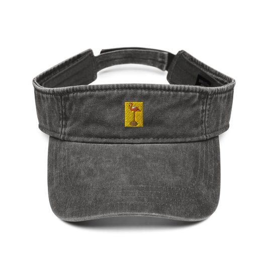 Denim visor flamingo