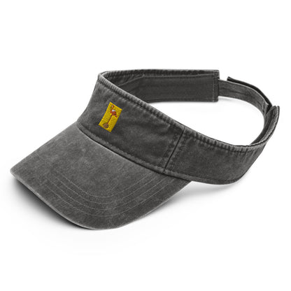 Denim visor flamingo