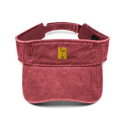 Denim visor flamingo