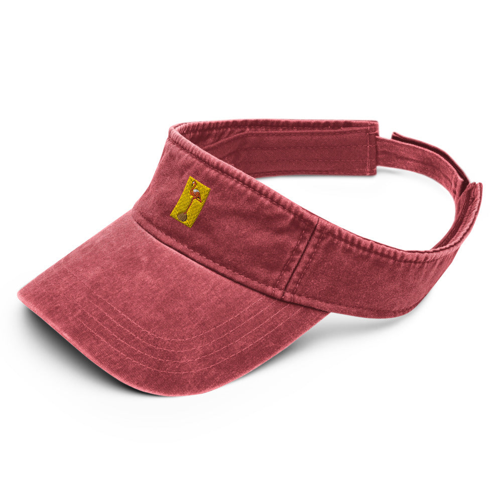 Denim visor flamingo