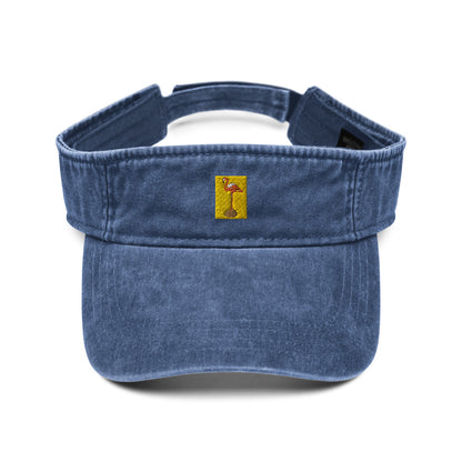 Denim visor flamingo
