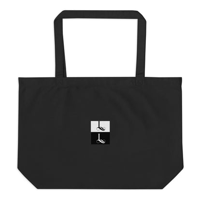 Large organic tote bag peach lb collab 1
