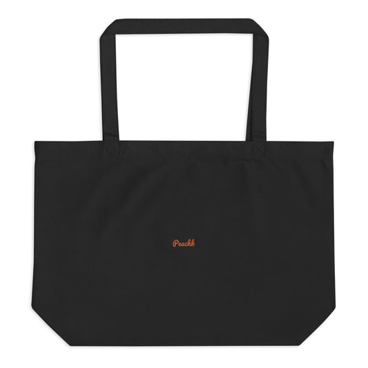 Large organic tote bag peach lb collab 1