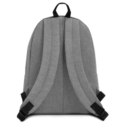 Embroidered Backpack blue money