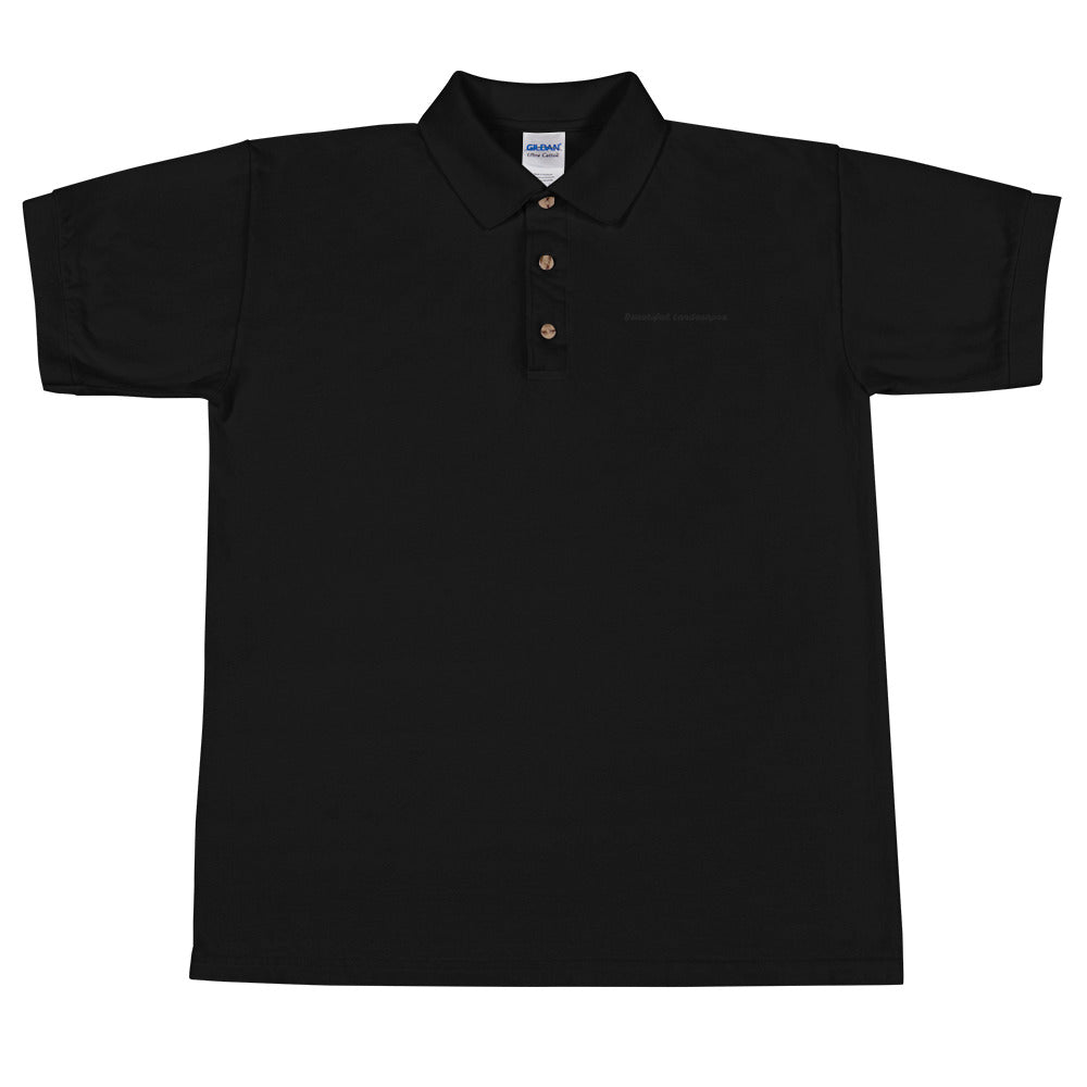 Embroidered Polo Shirt landscapes clothing