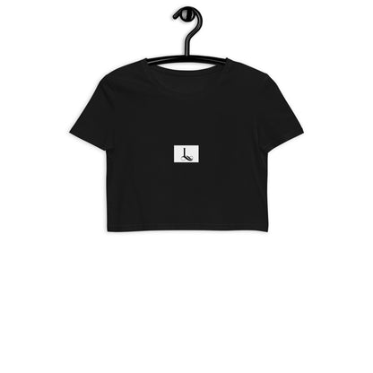 Organic Crop Top CURSIVE L /polar
