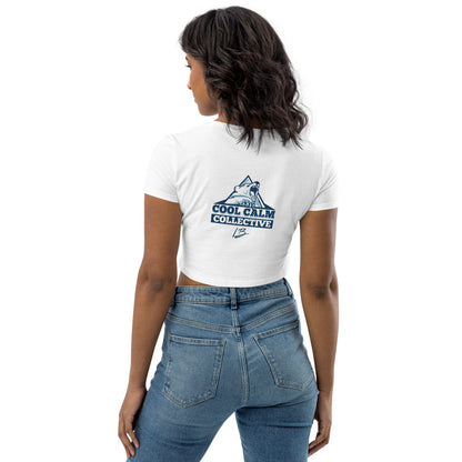 Organic Crop Top CURSIVE L /polar