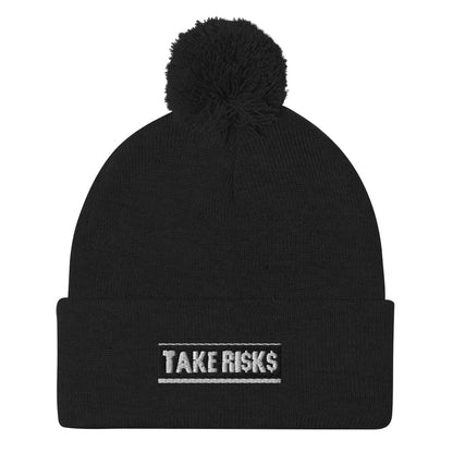 Pom-Pom Beanie TAKERISKS BLAVK SILVER
