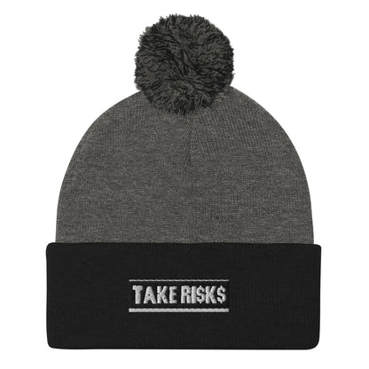Pom-Pom Beanie TAKERISKS BLAVK SILVER