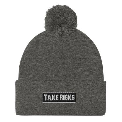 Pom-Pom Beanie TAKERISKS BLAVK SILVER