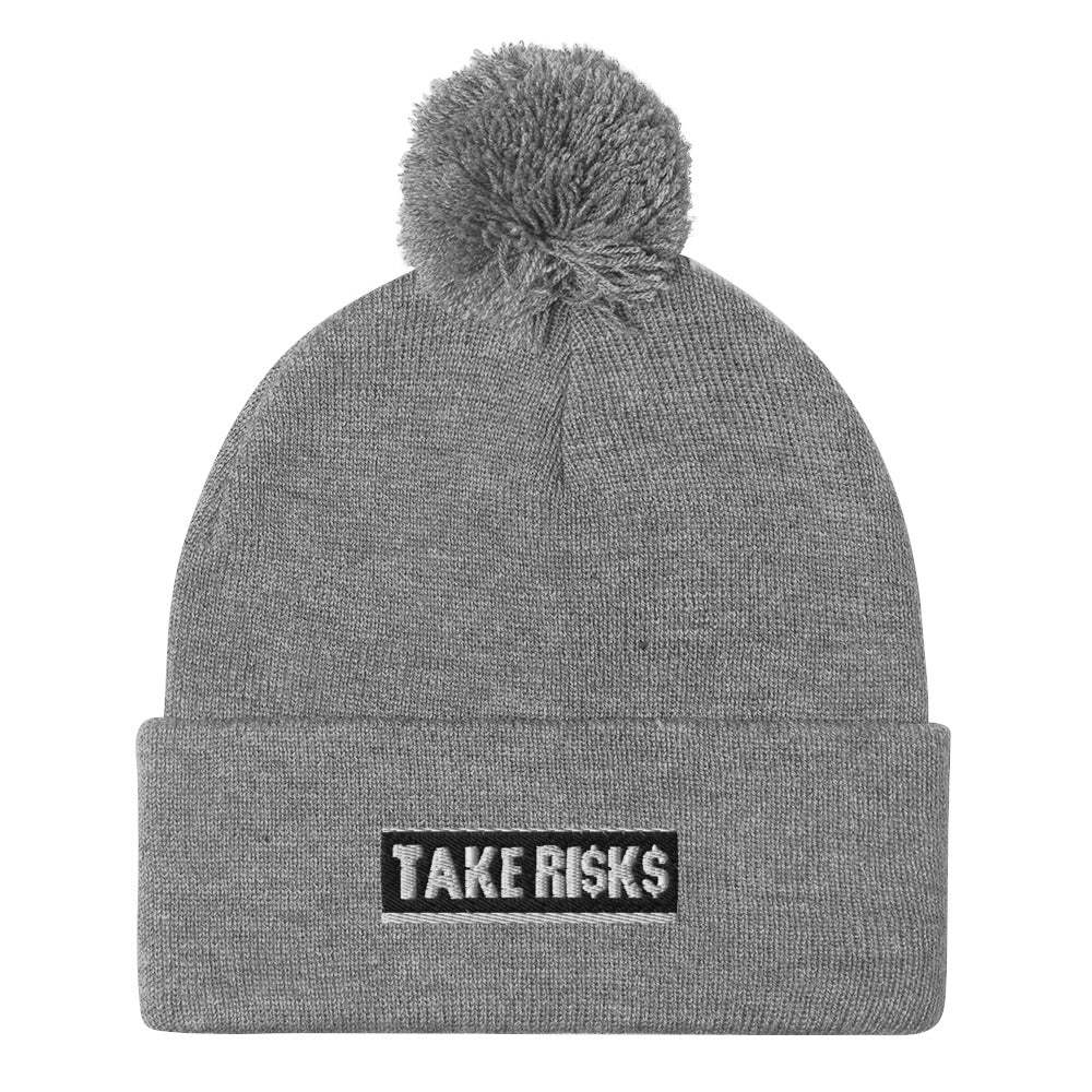 Pom-Pom Beanie TAKERISKS BLAVK SILVER