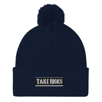 Pom-Pom Beanie TAKERISKS BLAVK SILVER