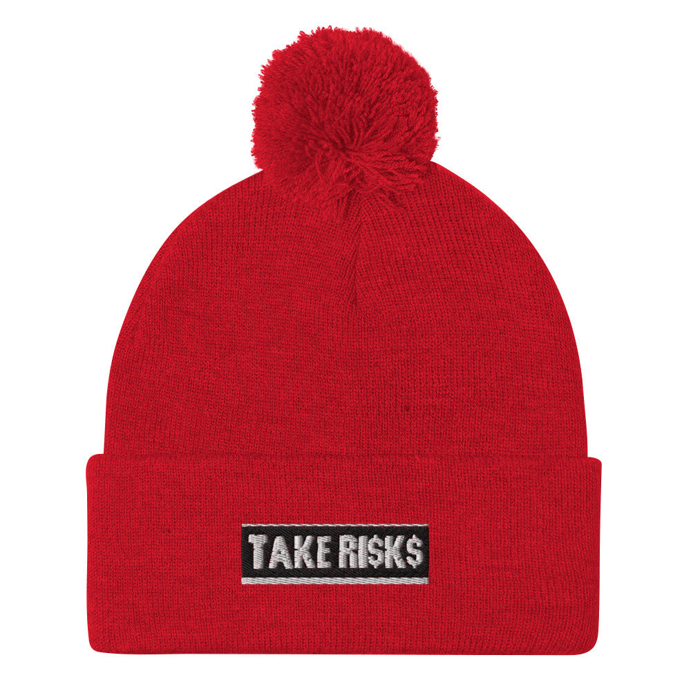 Pom-Pom Beanie TAKERISKS BLAVK SILVER