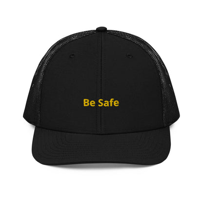 Trucker Cap BE SAFE BLACK YELLOW