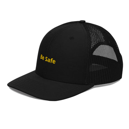 Trucker Cap BE SAFE BLACK YELLOW