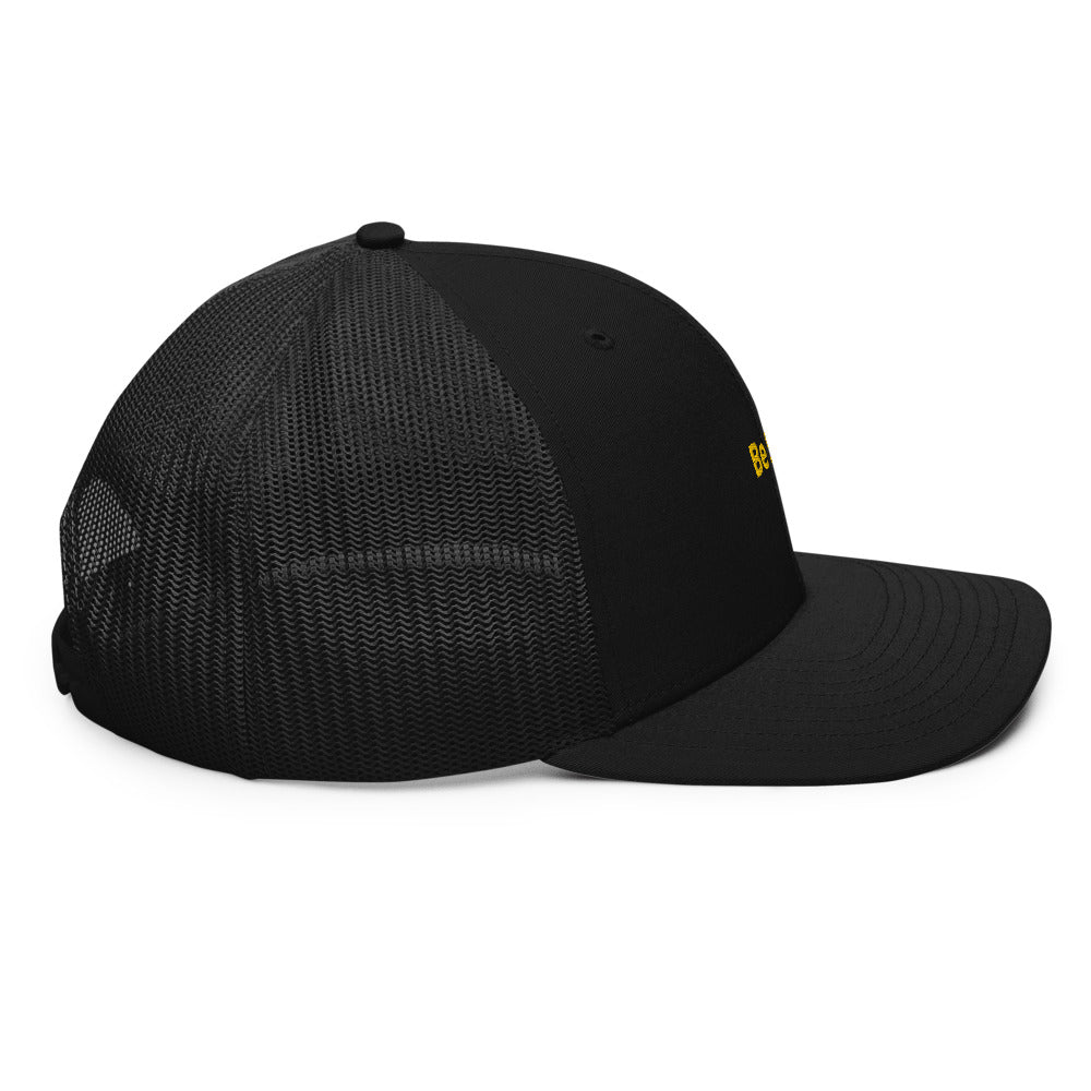 Trucker Cap BE SAFE BLACK YELLOW