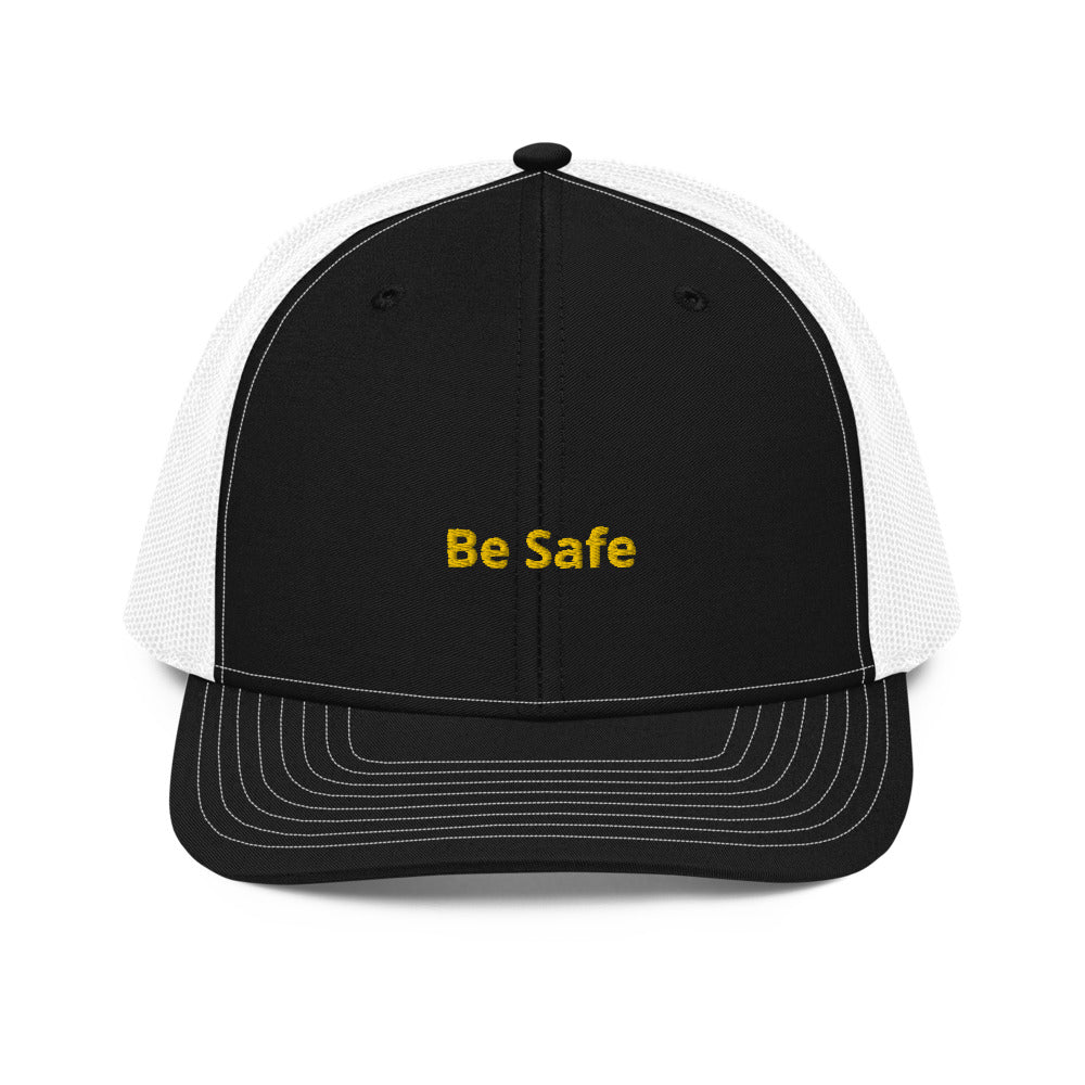 Trucker Cap BE SAFE BLACK YELLOW