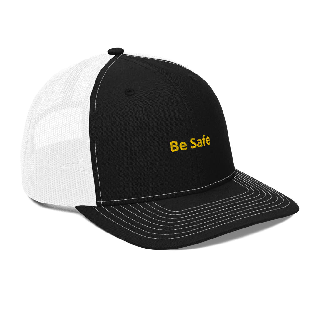 Trucker Cap BE SAFE BLACK YELLOW