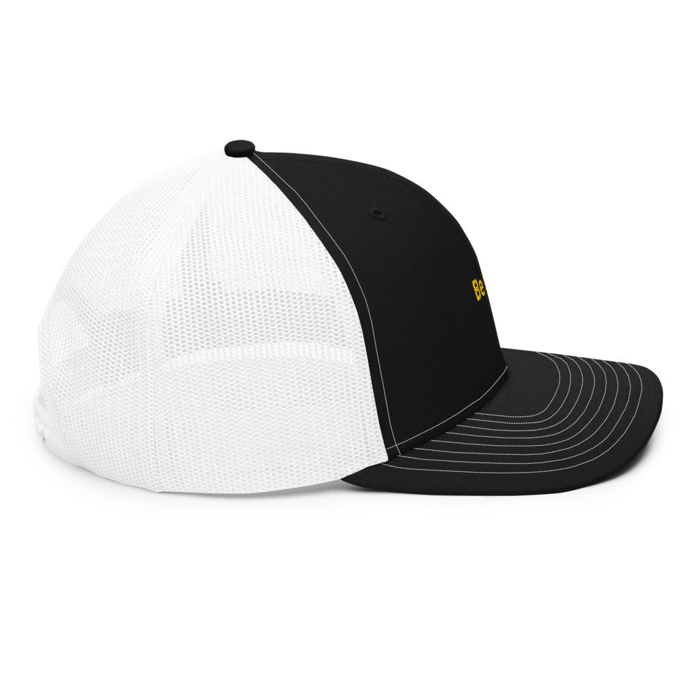 Trucker Cap BE SAFE BLACK YELLOW