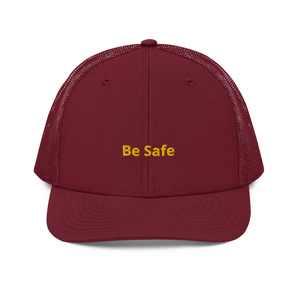 Trucker Cap BE SAFE BLACK YELLOW