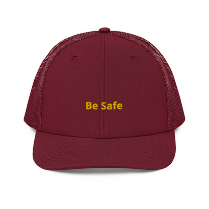 Trucker Cap BE SAFE BLACK YELLOW