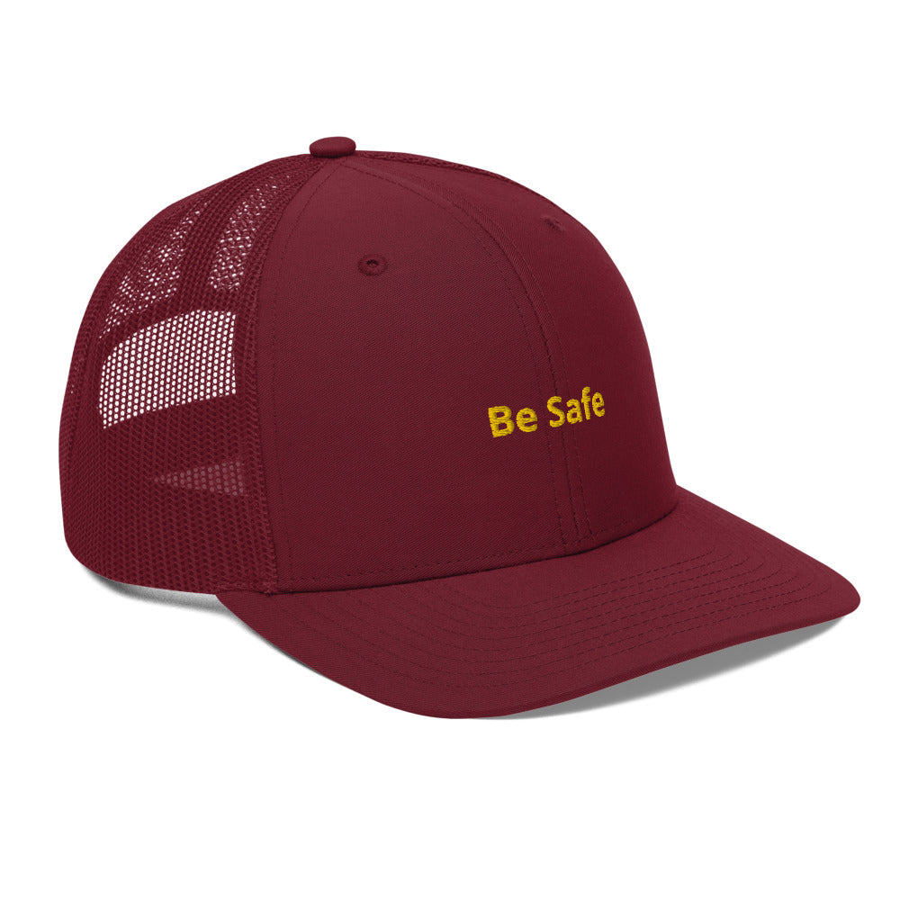 Trucker Cap BE SAFE BLACK YELLOW