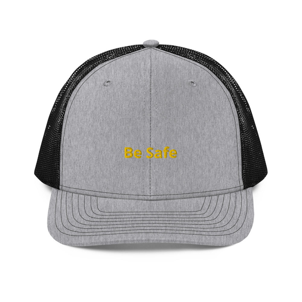 Trucker Cap BE SAFE BLACK YELLOW