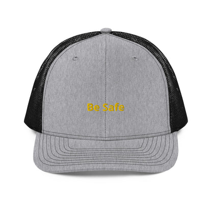 Trucker Cap BE SAFE BLACK YELLOW