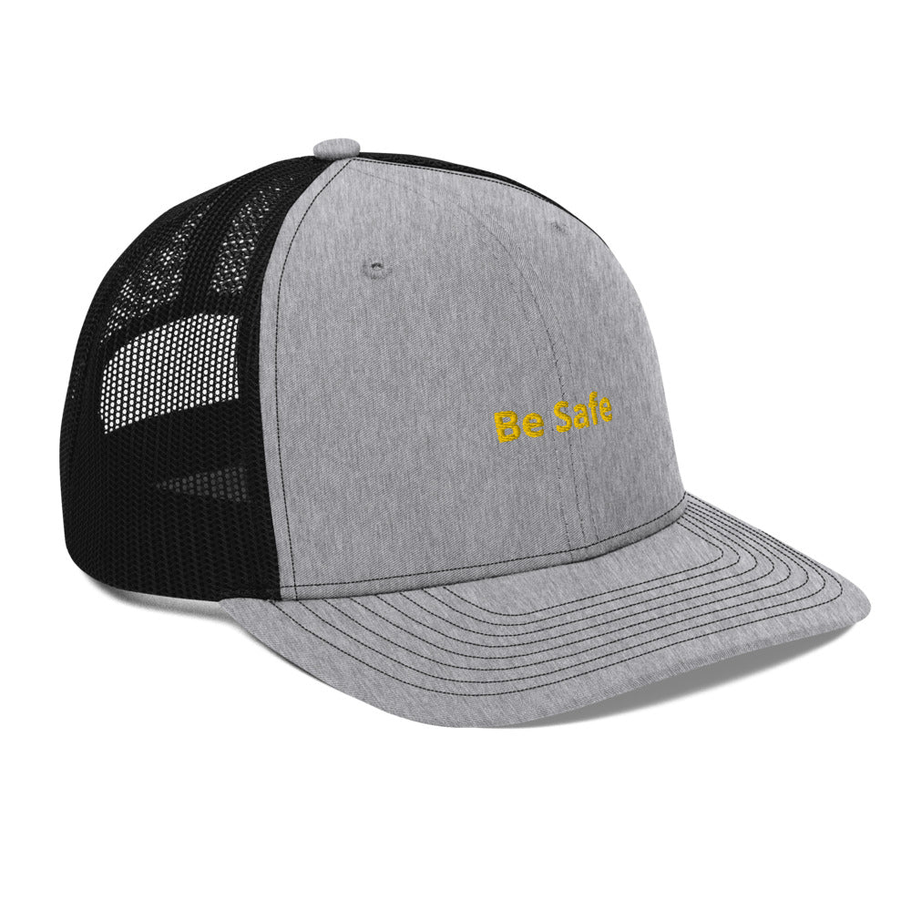 Trucker Cap BE SAFE BLACK YELLOW