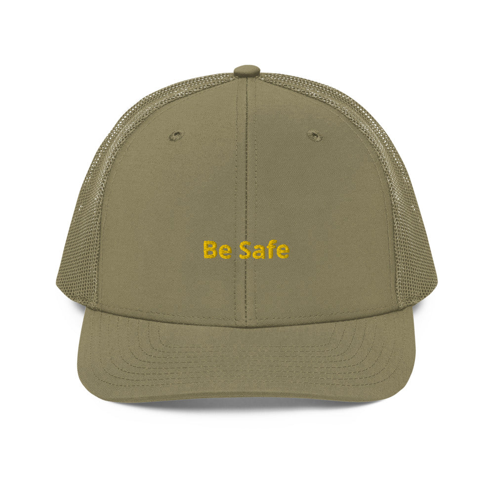 Trucker Cap BE SAFE BLACK YELLOW