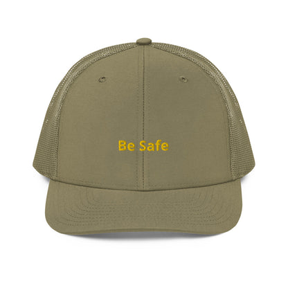 Trucker Cap BE SAFE BLACK YELLOW