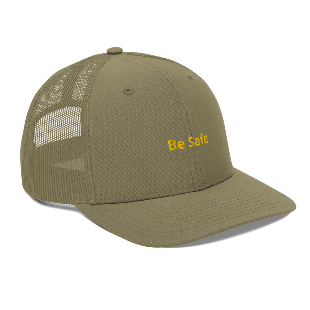 Trucker Cap BE SAFE BLACK YELLOW