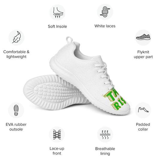 Women’s athletic shoes takerisks green front