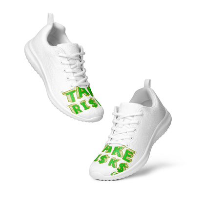 Women’s athletic shoes takerisks green front