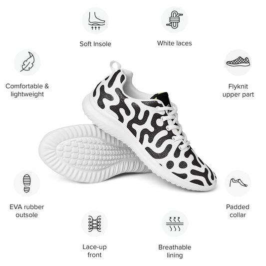 Women’s athletic shoes zebra green tiger