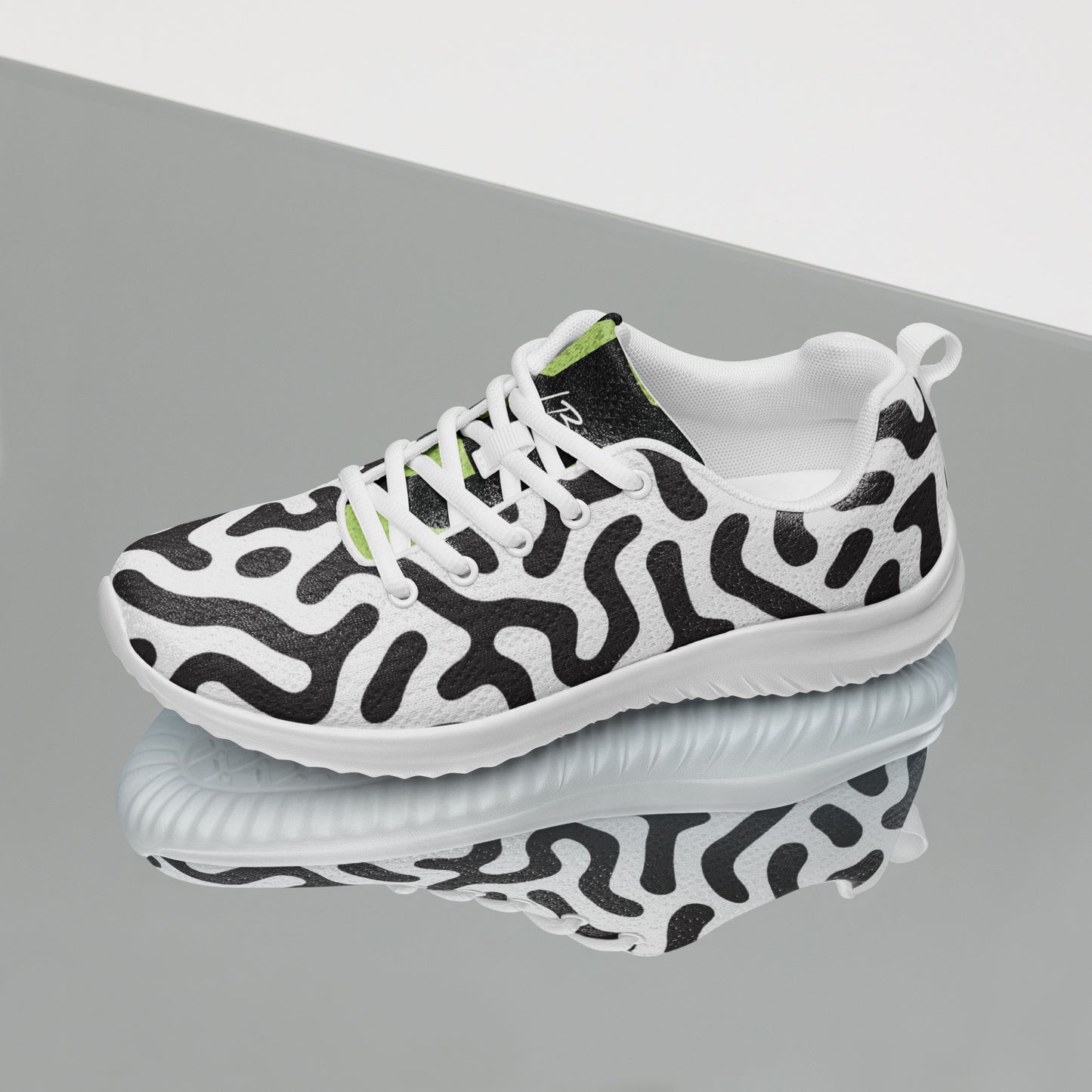Women’s athletic shoes zebra green tiger