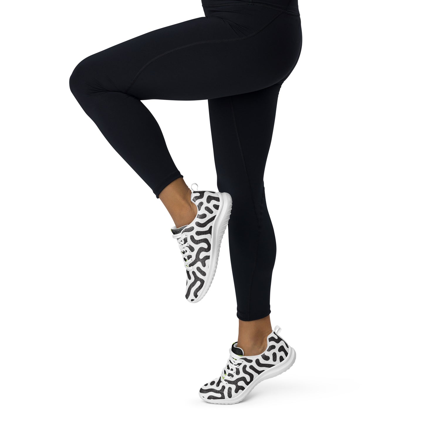 Women’s athletic shoes zebra green tiger