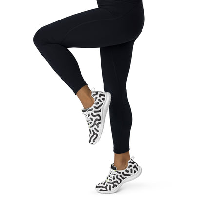 Women’s athletic shoes zebra green tiger